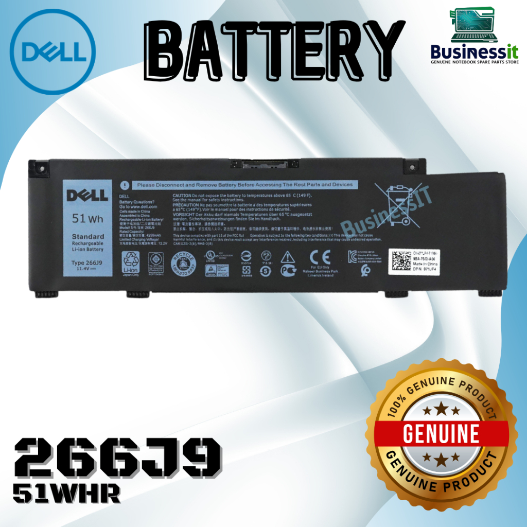 Battery Dell G3 3590 แบตเตอรี่ แท้ ศูนย์ Dell Thailand 266J9 M4GWP