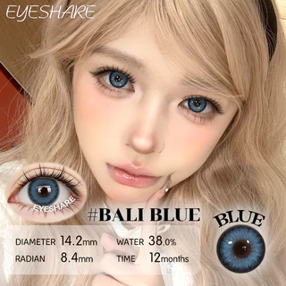 {COD}-Eyeshare 👍บาหลีสีน้ำตาล/สีเทา/สีฟ้า/สีเขียวคอนแทคเลนส์ 1 คู่ 14.2 มม.สีคอนแทคเลนส์ธรรมชาติรายปีเลนส์นุ่ม