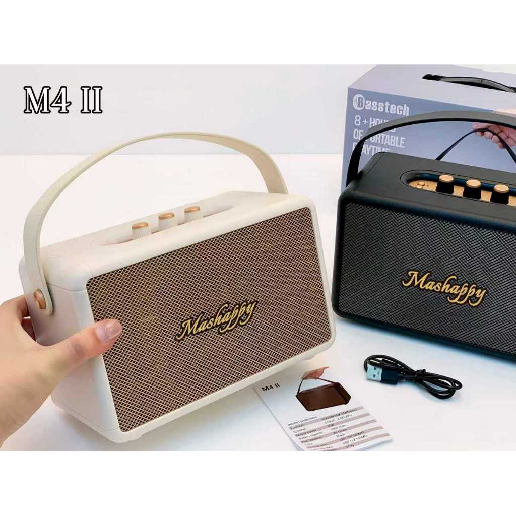 Mashappy（ปรับเบส-แหลมได้) ลำโพง บลูทูธ รุ่น M4Ⅱ เสียงดีมาก เบสหนัก 20W