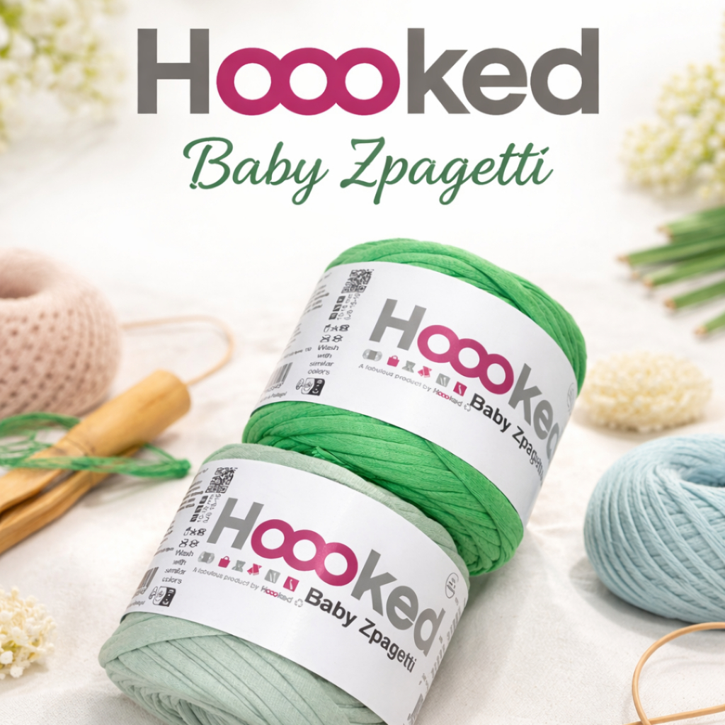 Hoooked | Baby Zpagetti 150g – ไหมผ้ายืดรีไซเคิลจากยุโรป สำหรับงานถัก โครเชต์ และ Macrame