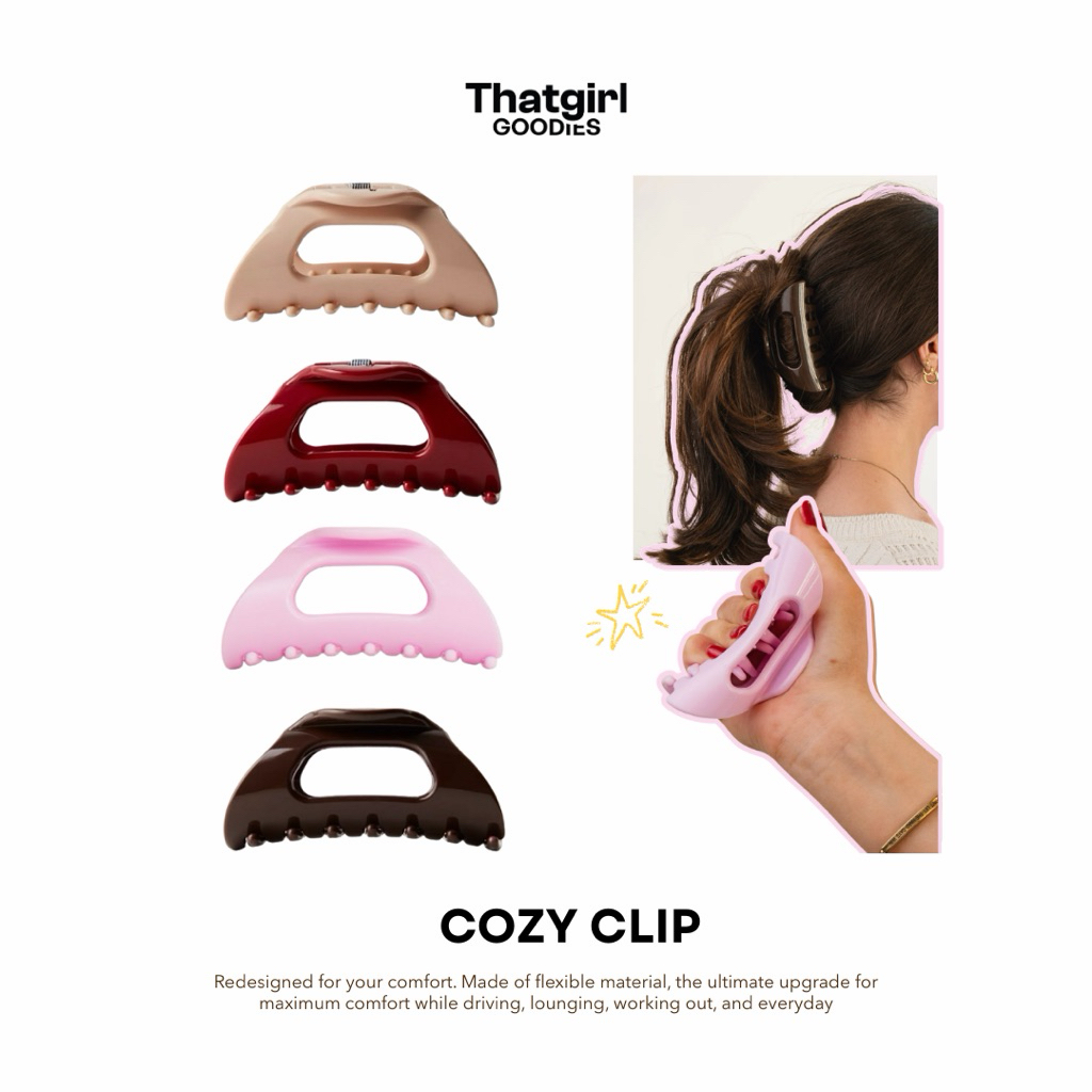 พร้อมส่ง | Cozy Clip Flexible Hair Claw กิ๊บติดผมแบบนุ่ม