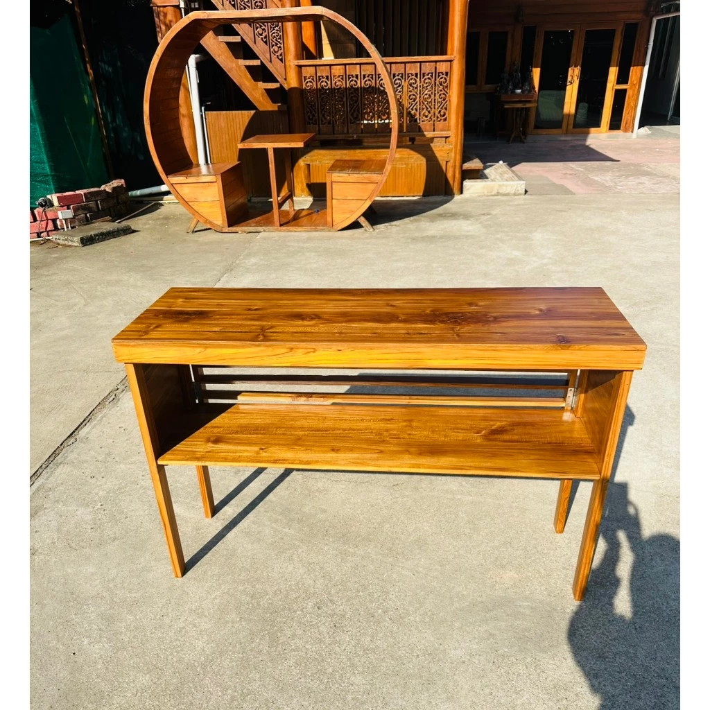 ที่ครอบคอมเพลสเซอร์แอร์ไม้สักแบบพับได้ ขนาด 40x120x80 cm รุ่น TE-181 thumbnail 5