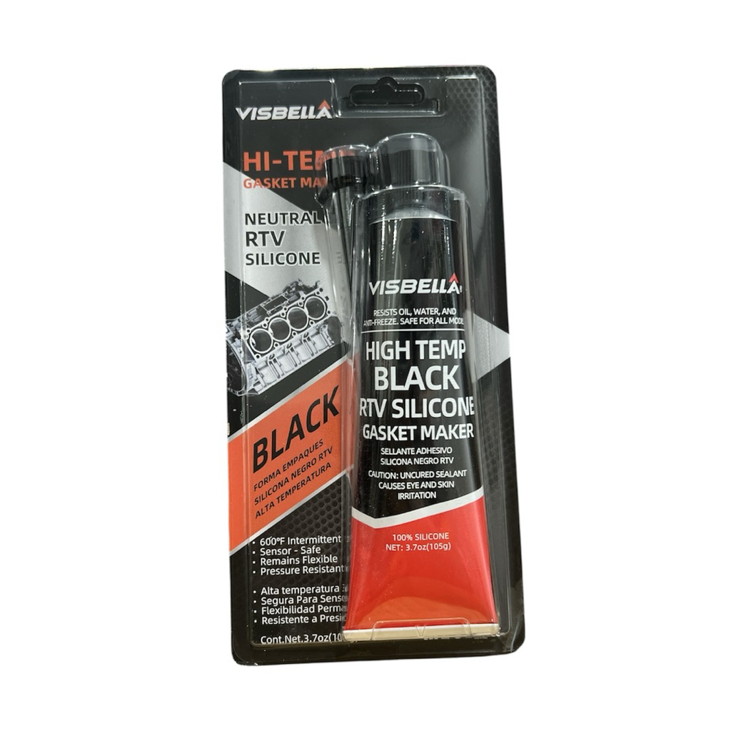 Visbella กาวดำ กาวทาประเก็น สีดำ คุณภาพดี Black Hi Temp มาตรฐาน USA รุ่น RTV-Silicone ทนความร้อนสูง มอเตอร์ไซค์