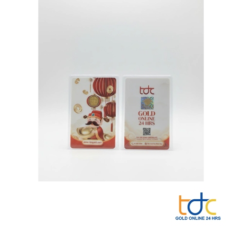 TDC GOLD ทองคำแท่ง 96.50% น้ำหนัก 0.10 กรัม ลายเทพเจ้าโชคลาภ