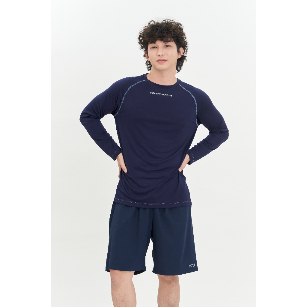 เสื้อกีฬาคอกลมแขนยาวกัน UV ชาย สำหรับเล่นกีฬาและลำลอง MT12 แบรนด์ Mountain Peak