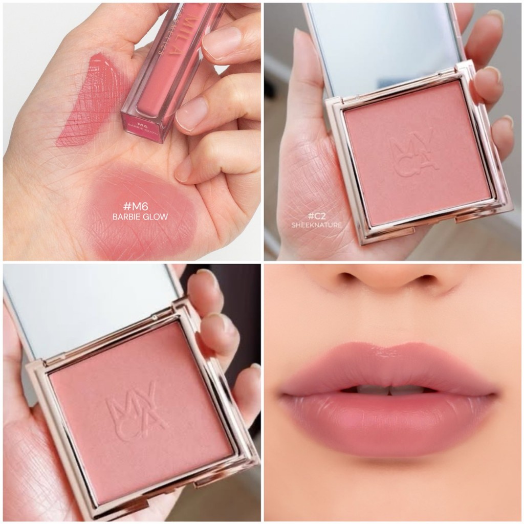 [ของแท้จากบริษัท] แพ็คคู่ 2 ชิ้น สุดฮิต ลิปสติกมิล่าส์ คู่ บลัชออนไมก้า Myca Cheeknature