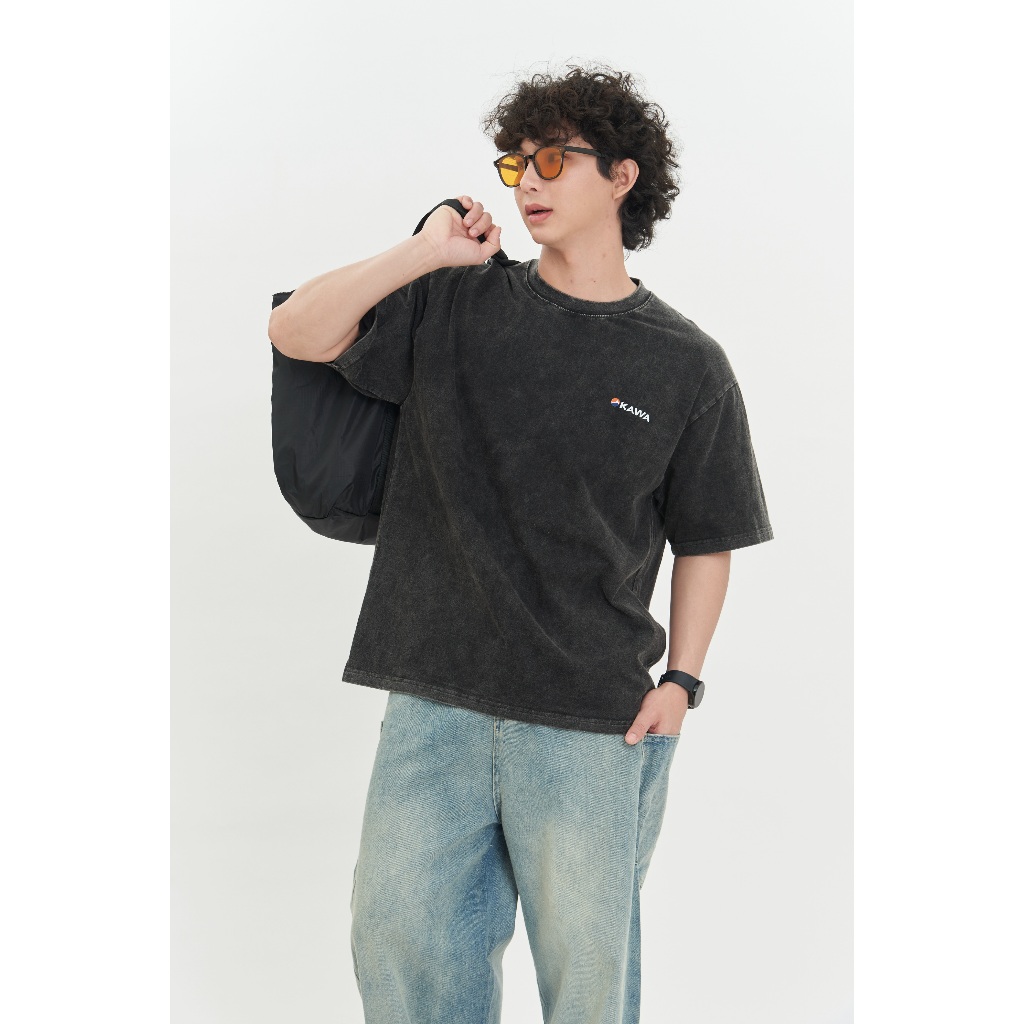 เสื้อยืดคอกลมคอตตอนฟอกสี Kawa รุ่น 04DGT ภายใต้เครือแบรนด์ Mountain Peak