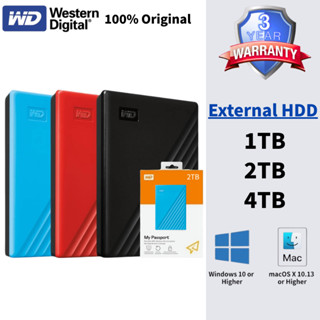 ของแท้ ฮาร์ดดิสก์พกพา My passport Hdd external 1tb 2tb 4tb P…
