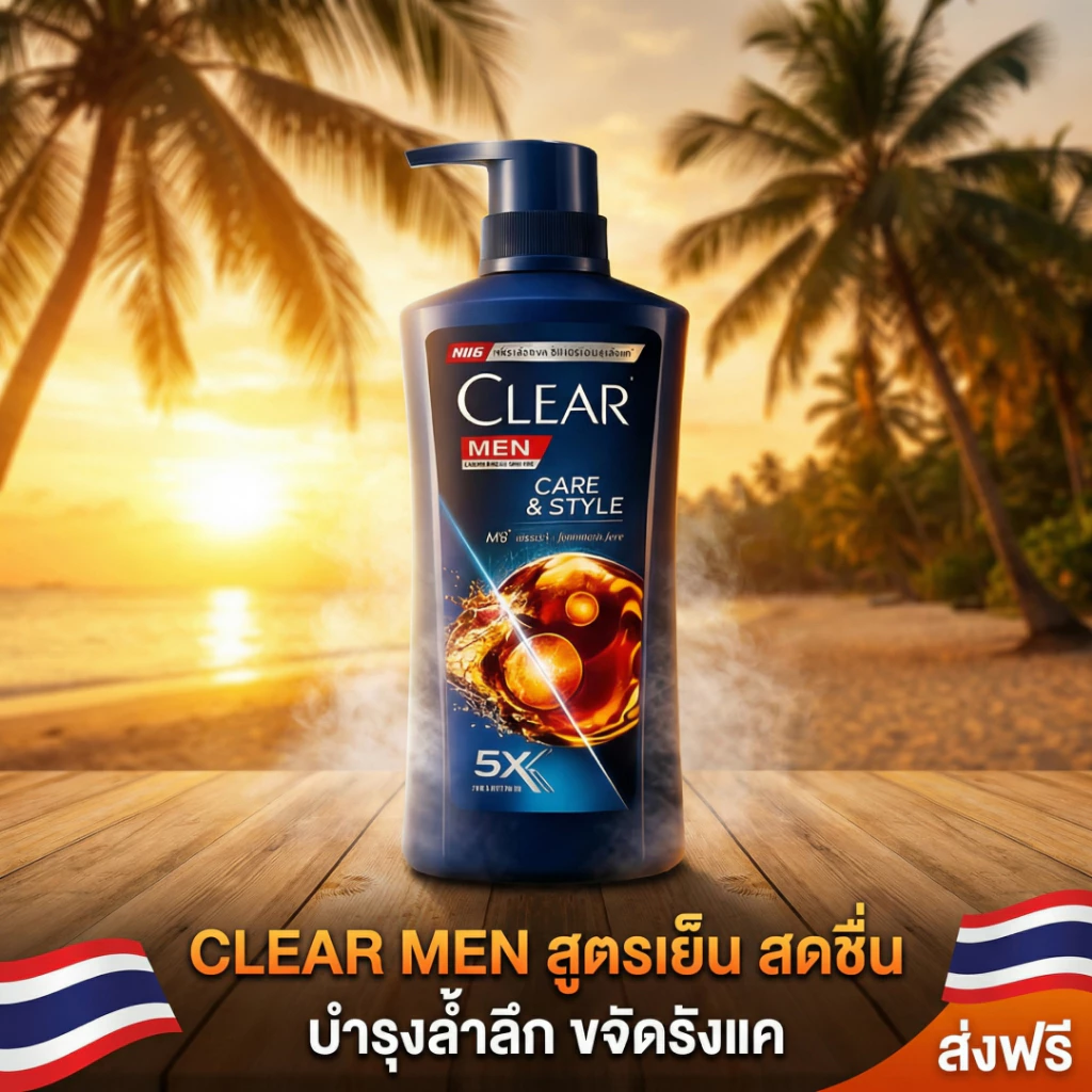 CLEAR MEN แชมพูผู้ชาย โปร 1 แถม 1 Cool Sport Menthol เย็นสดชื่น thumbnail 3