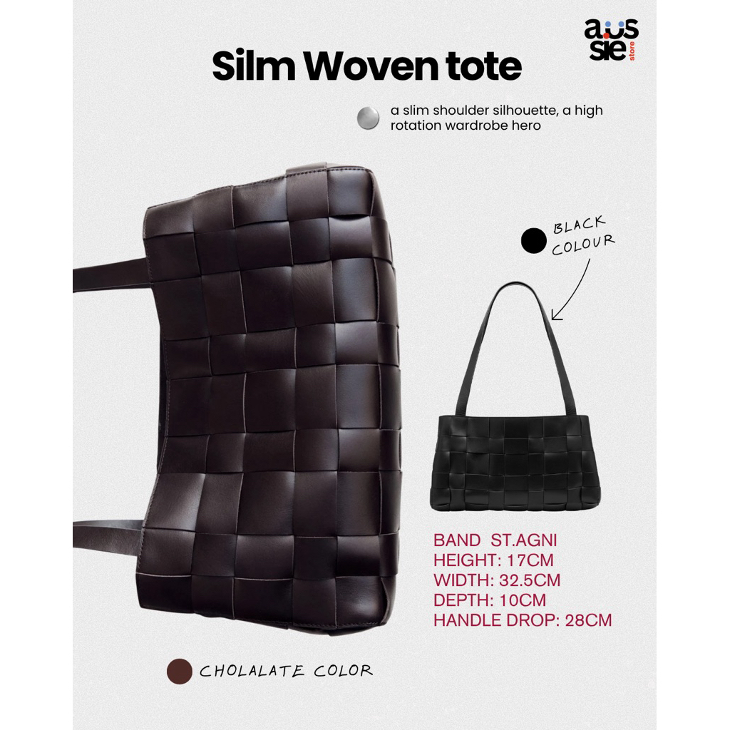 ❤️‍🔥พรีออเดอร์❤️‍🔥St.Agni Slim Woven Tote