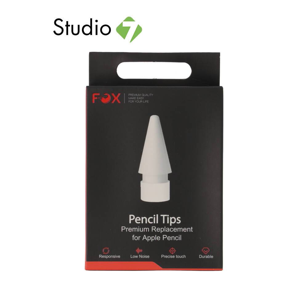 หัวปากกาไอแพด FOX Stylus Apple Pencil Tips Gen1/2 White by Studio7
