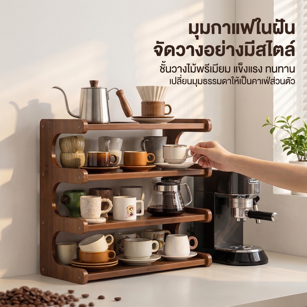 ชั้นวางของในครัว ชั้นวางเครื่องปรุง ชั้นวางของบนเดสก์ท็อป ชั้นวางของบนโต๊ะ จัดระเบียบบนโต๊ะทำงาน รูปที่ 2