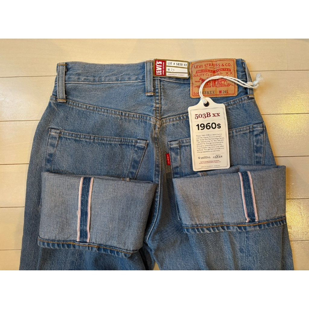 【MADE IN JAPAN】LEVI'S LVC 503BXX 1960s Model, W24, Brand New Deadstock with Tags, Big E, Red Selvedg