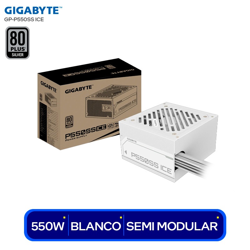 PSU (อุปกรณ์จ่ายไฟ) GIGABYTE (P550SS ICE) 550W (P650SS ICE) 650W (80+SILVER) WHITE (3Y)