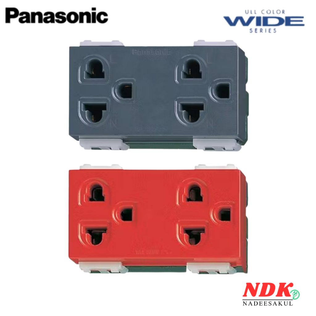 Panasonic ปลั๊กคู่มีกราวด์ รุ่น WEG15929