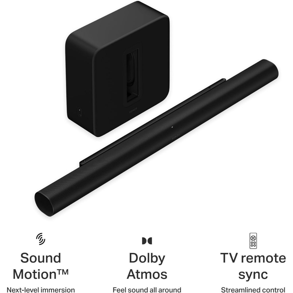 Sonos Arc Ultra soundbar + Sub 4 subwoofer - Black  Color