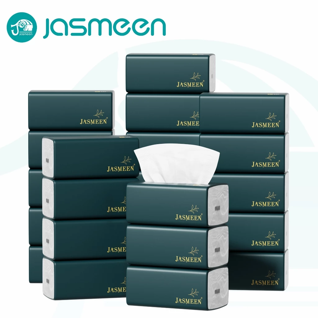 JASMEEN (1ลังมี 20) กระดาษทิชชู่ กระดาษชำระ กระดาษทิชชู่เช็ดหน้า ทิชชู่เช็ดมือ 1ห่อ420แผ่น 5ชั้นหนา