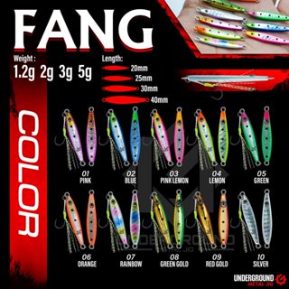 เหยื่อจิ๊ก Metal Jig FANG 1.2g 2g 3g 5g เหยื่อตกปลา UL Micro…