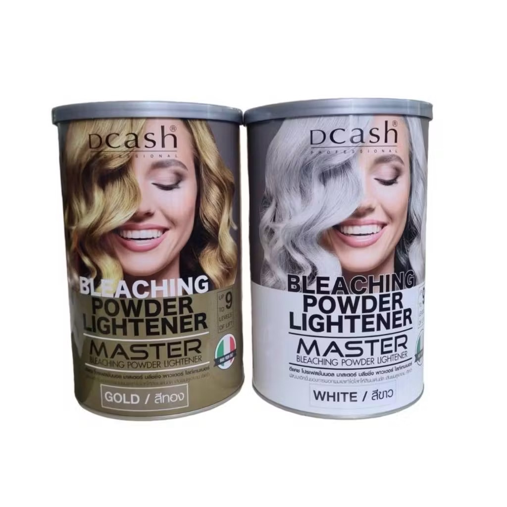 DCASH PROFESSIONAL MASTER BLEACHING POWDER LIGHTENER ผงฟอกผม ดีแคช มาสเตอร์ กระปุก 450 กรัม สีขาว White / สีทอง Gold