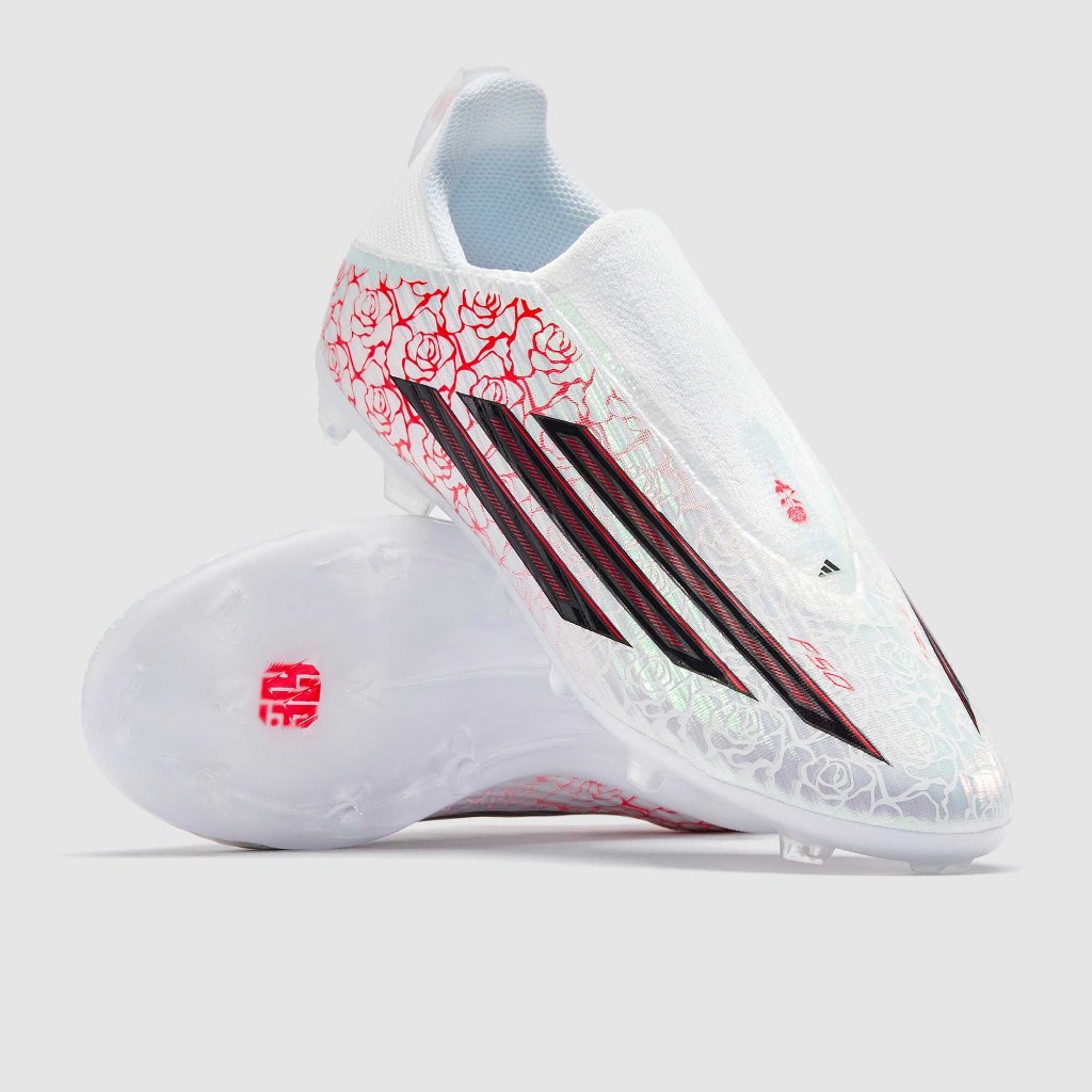 รองเท้าฟุตบอลเด็กแบบไร้เชือก Adidas Kids F50 League Laceless FG/MG