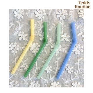 Pre10วัน 💕Chubby glass straw หลอดแก้ว ทรงอ้วน สุดคิ้วท์ 1กล่…