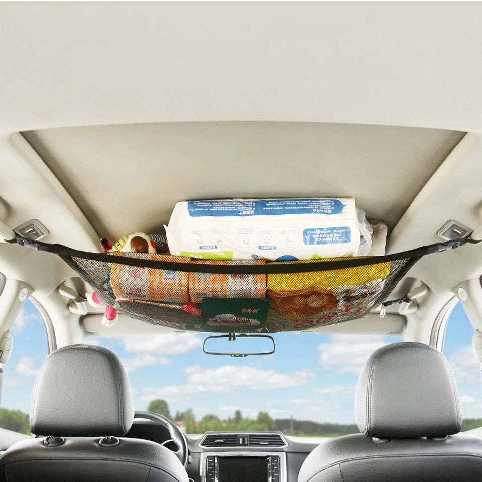 ตาข่ายเก็บของติดเพดานรถยนต์ (Car Ceiling Storage Net) ช่วยเพิ่มพื้นที่ภายในรถ และ เป็นระเบียบ ราคา ถูกที่สุด ดีลบีเคเค แกลเลอรีภาพที่ 2