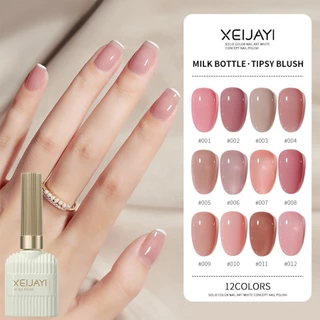 NUDE PINK UV GEL POLISH สีเจลทาเล็บ สีนู้ดชมพู โทนสีสุขภาพ สีสุขภาพดี ยี่ห้อ XEIJAYI 15ml. ต้องอบ