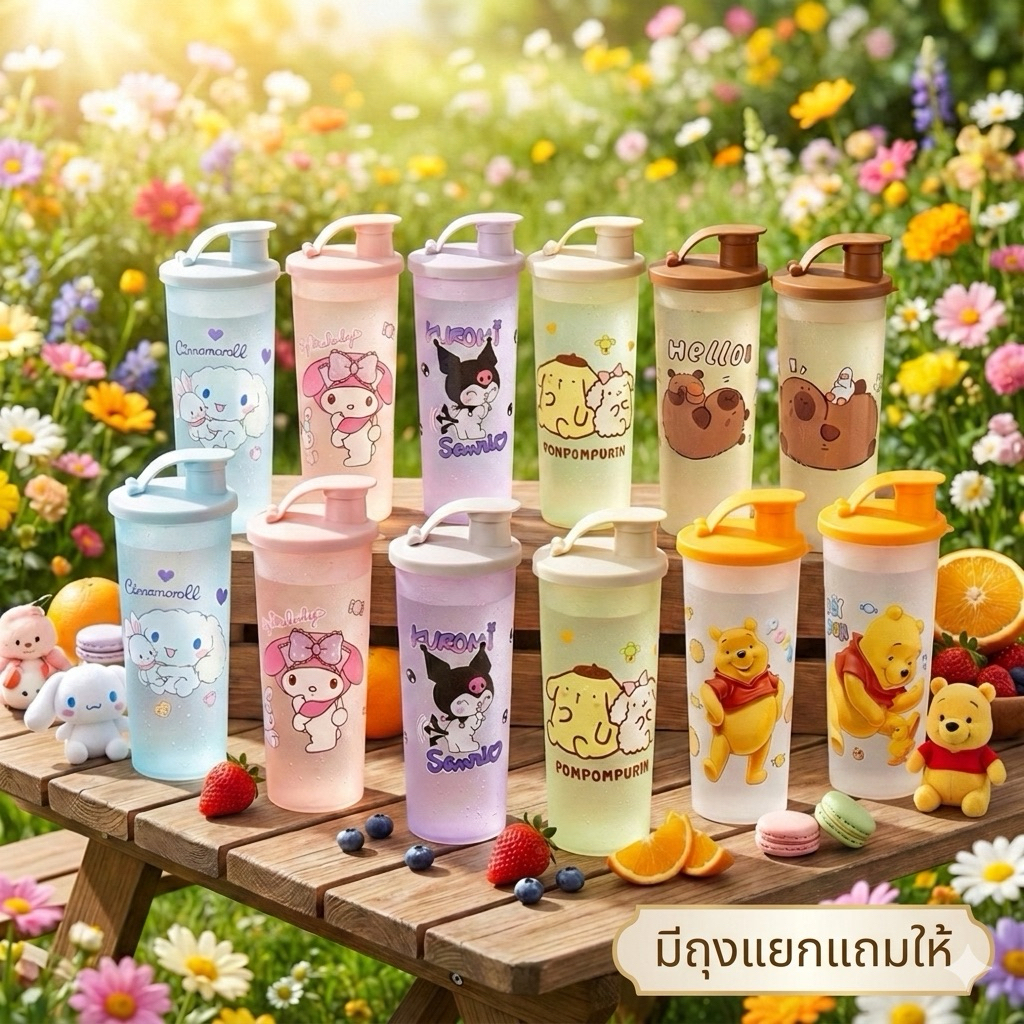 (ชุด 12 ใบ) แก้วน้ำพร้อมฝาปิด ขนาด 250/450 ml. คละสีตามแบบ  C0146 สินค้าพร้อมส่ง
