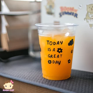 Today-FC-100 : แก้ว PET ยี่ห้อ FPC ขนาด 16oz รุ่น FC16 สกรีนลาย Today บรรจุ 100 ใบ (เฉพาะแก้วไม่รวมฝา)