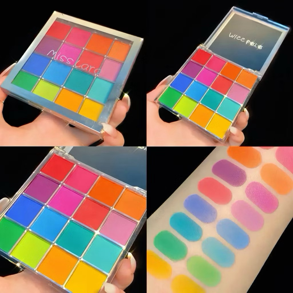 (พร้อมส่ง🇹🇭) MISS LARA 16 COLORS Eyeshadow อายแชโดว์พาเลท เนื้อแมทท์สีสันแฟชั่นสดใส พิกเม้นท์สวยแน่นติดทน
