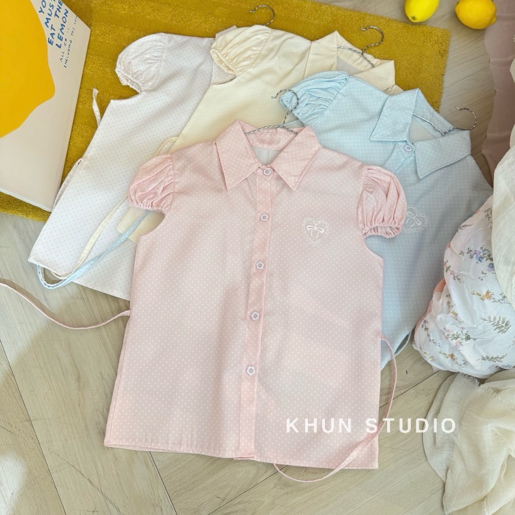 Khun studio เสื้อเชิ้ตผ้ายีนส์ แขนดอลลี่