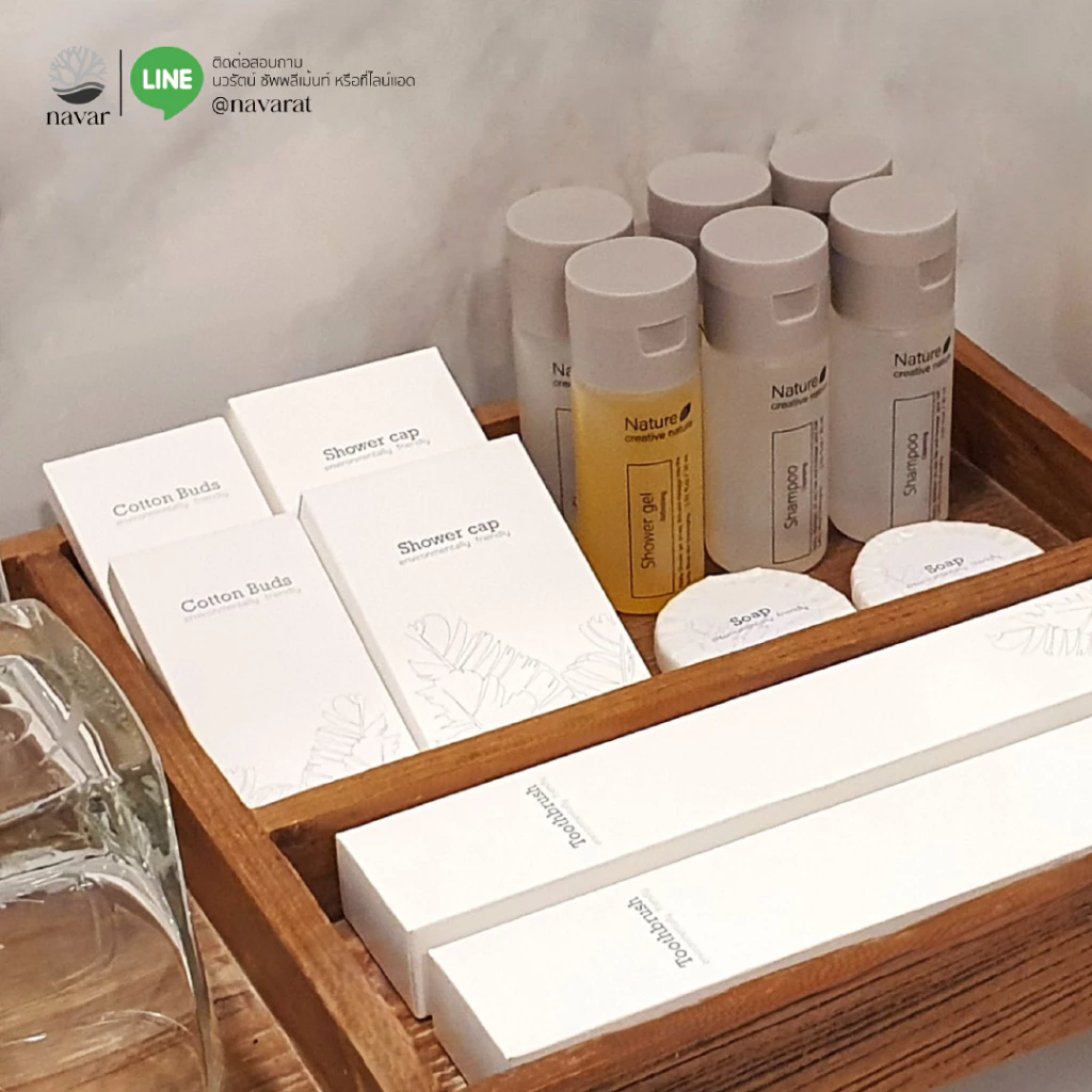 Navar I Amenities กล่องกระดาษ [บรรจุ 100 ชิ้น/กล่อง] Eco product ของใช้ในห้องพัก โรงแรม รีสอร์ท สปา และ โรงพยาบาล