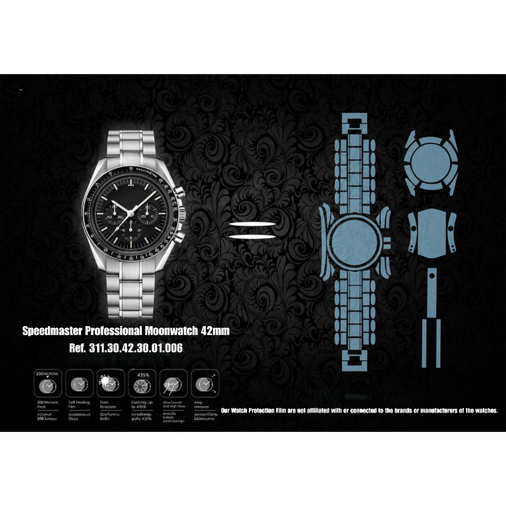 ฟิล์มป้องกันรอยนาฬิกา Watch Protection Film for Omega Speedmaster Professional Moonwatch 42mm Ref. 311.30.42.30.01.006