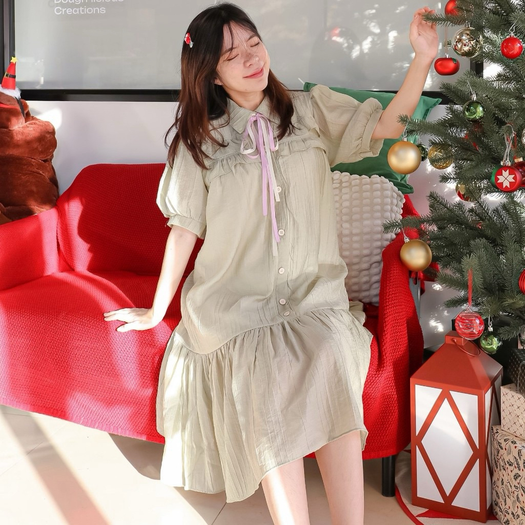 Danmugi woody dress เดรส ชุดคลุมท้อง