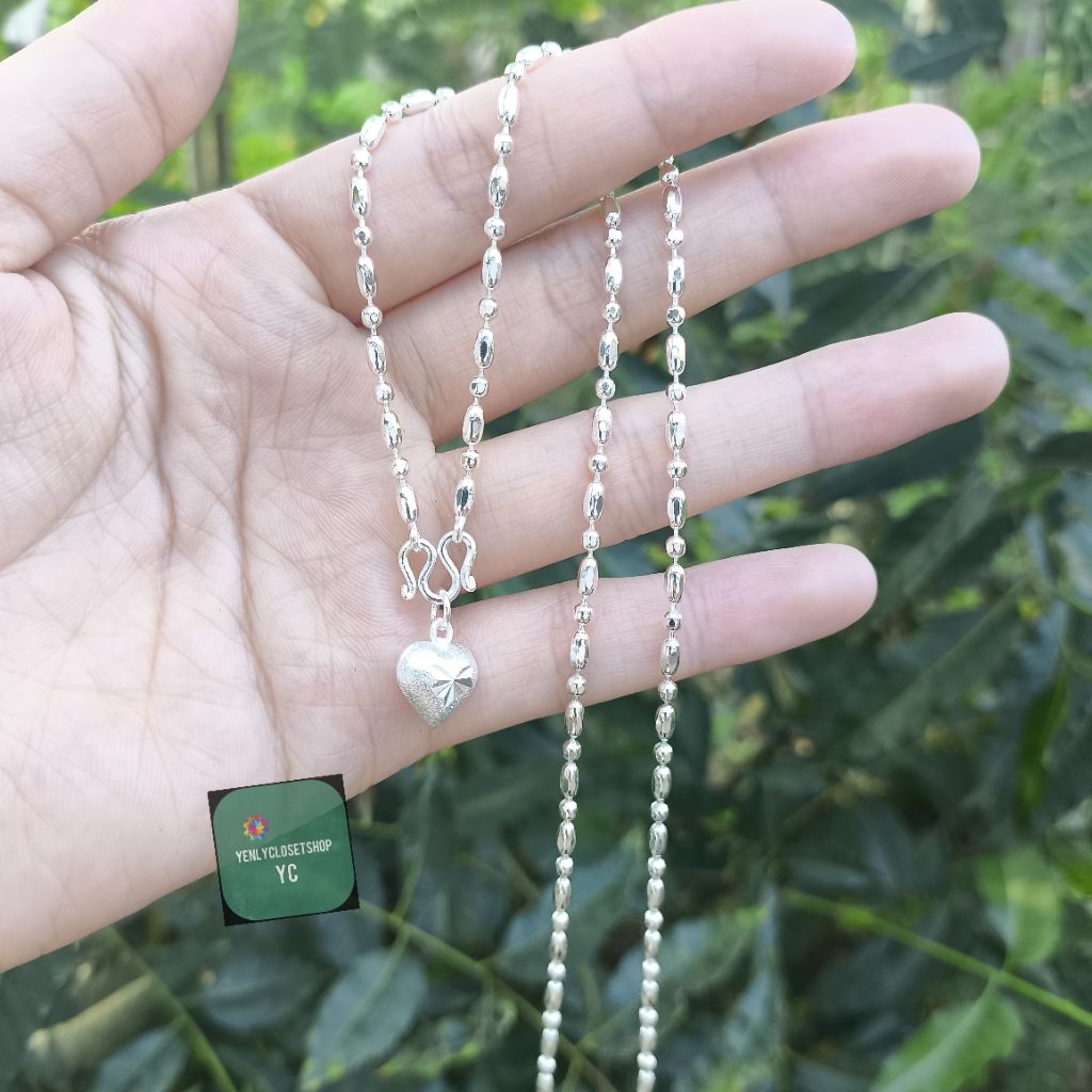 สร้อยคอเงินแท้90% ลายเม็ดข้าวสุดน่ารัก พร้อมจัดส่ง