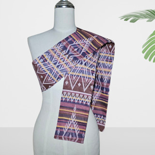 สใบผ้าไทย กว้าง 13 ซม ยาว 2 เมตร ผ้าฝ้าย พิมพ์ลายทั้ง 2 ด้าน