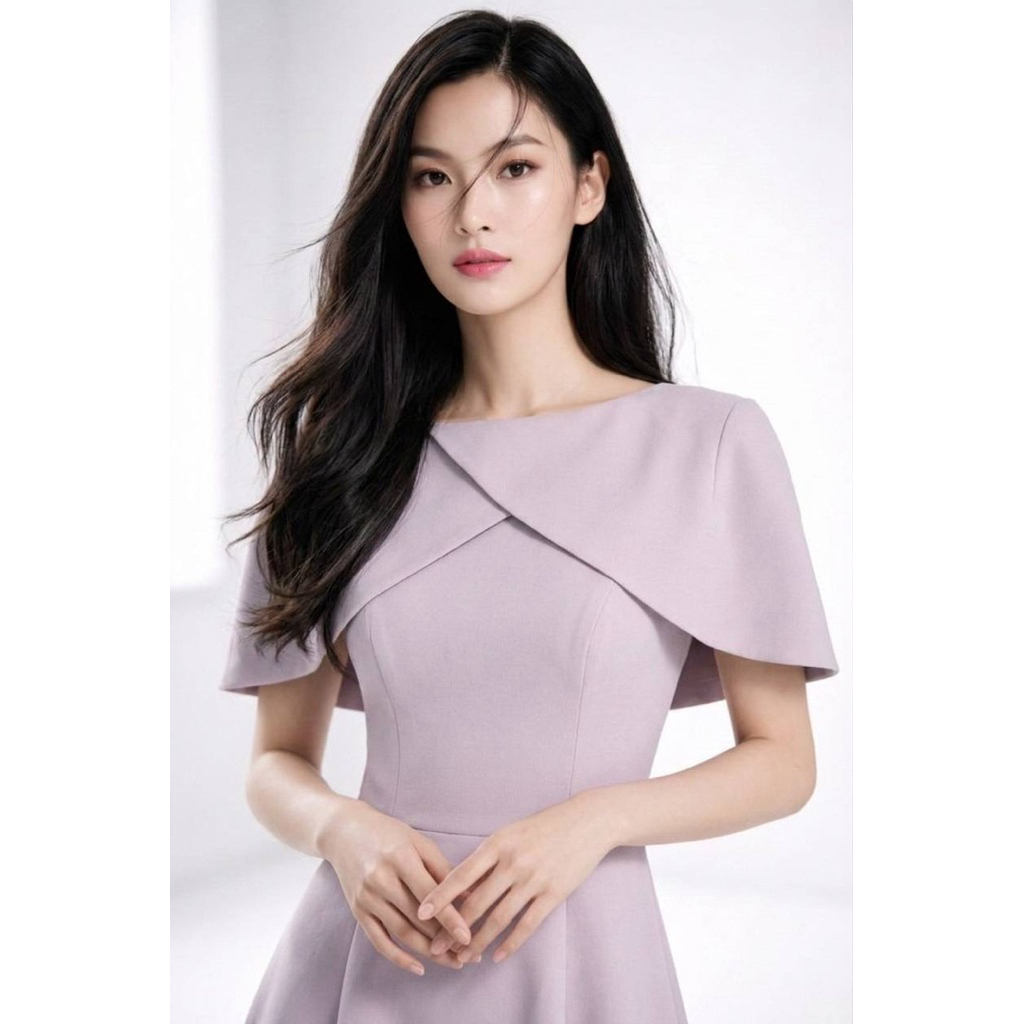 Weeya Julian Midi Dress เดรสกระโปรงบาน