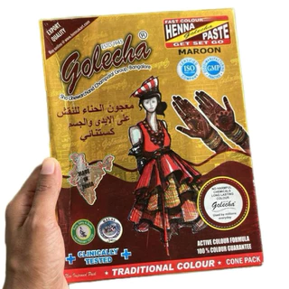 Golecha เฮนน่าเพ้นท์สีแดงน้ำตาล(Red Brown)จำนวน 1 แท่งใช้ได้ทั้งเพ้นท์มือและทาเล็บ มีฮาลาลงสามารถใส่ละหมาดได้