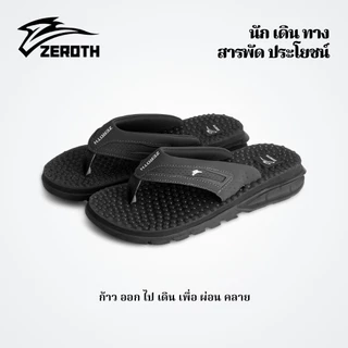 ZEROTH VERSATILE VOYAGER ZT1 รองเท้าแตะคีบผู้ชาย ใส่ทำงาน นวดฝ่าเท้า รองรับอุ้งเท้า กันลื่น เบา ทน ดีไซน์โมเดิร์น สีดำ
