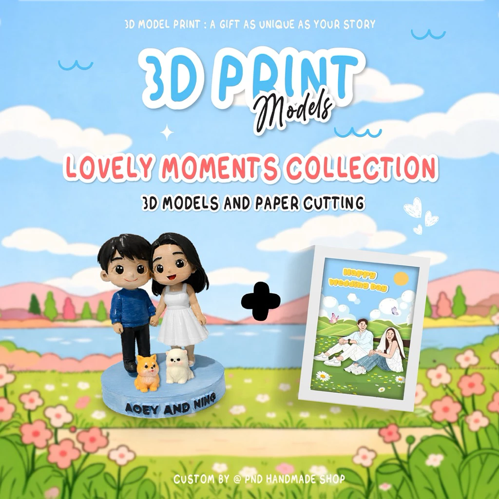 โมเดล 3 มิติ สั่งทำรูปคน สัตว์เลี้ยง (3D Print) ของขวัญวันเกิด รับปริญญา วันครบรอบ ฟรี! กล่องของขวัญ (Paper Can) thumbnail 3