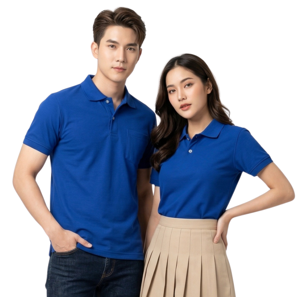 เสื้อโปโล สีน้ำเงิน สีล้วน polo peak ราคาถูก Shopee Lazada