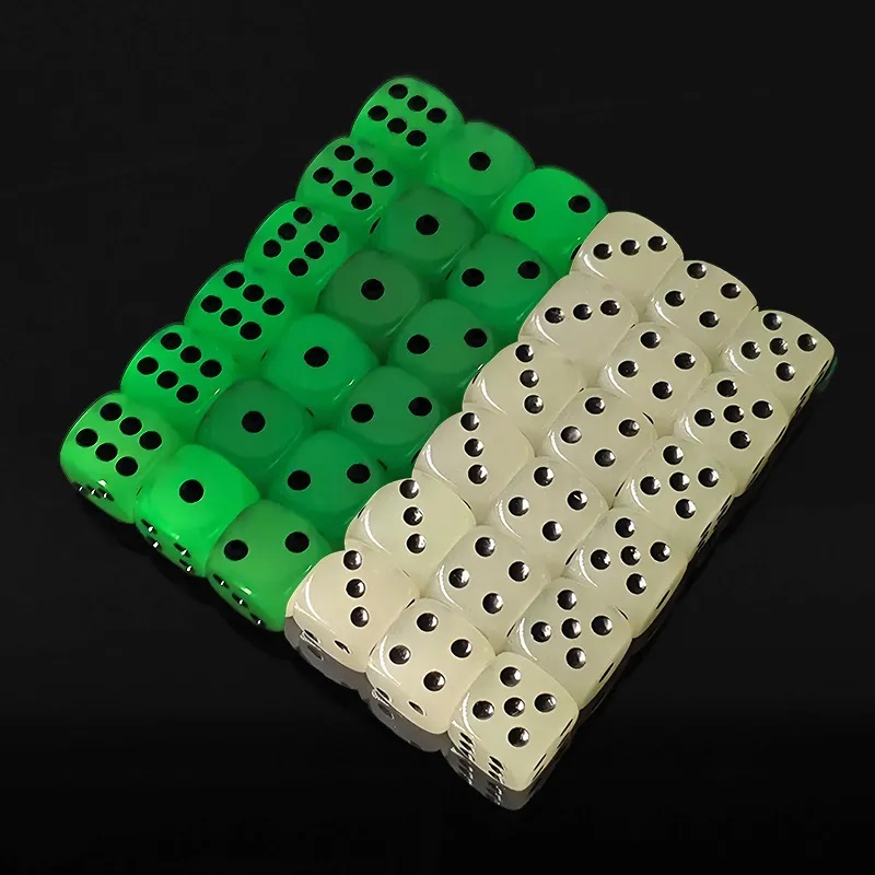 GLOW D6 DOT DICE 1ลูก(1die) | ลูกเต๋า Dice For DnD D&D MTG RPG TRPG เกมกระดาน บอร์ดเกม Game ไพ่ทาโรต