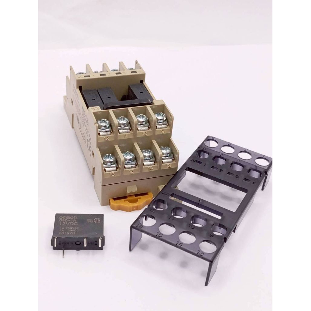 งานเเท้ G6D-F4B. 12VDC TERMINAL RELAY ช็อกเก็ตรีเลย์ หน้าคอนแทค 5A 250VAC 5A