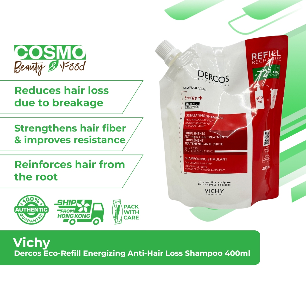 Vichy Dercos Eco-Refill Energizing Anti-Hair Loss Shampoo 400ml