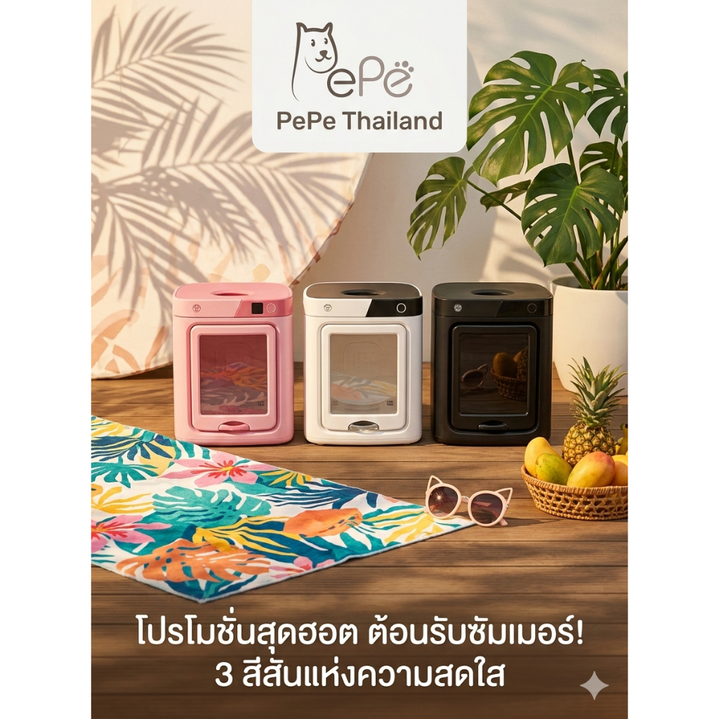 [Live Special Price] PePe DR-100 PRO เครื่องเป่าขนสัตว์เลี้ยงอัตโนมัติ ตู้อบแมว รุ่นอัพเกรด