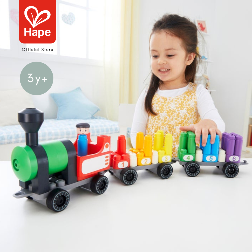 Hape - Rainbow counting Train ตัวต่อโพลีเอ็มชุดรถไฟสายรุ้ง 63 ชิ้น 3Y+ รูปที่ 5
