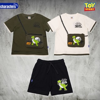 Disney Toy Story - เสื้อยืดเด็กติดกระเป๋าจริงและกางเกงขาสั้น…