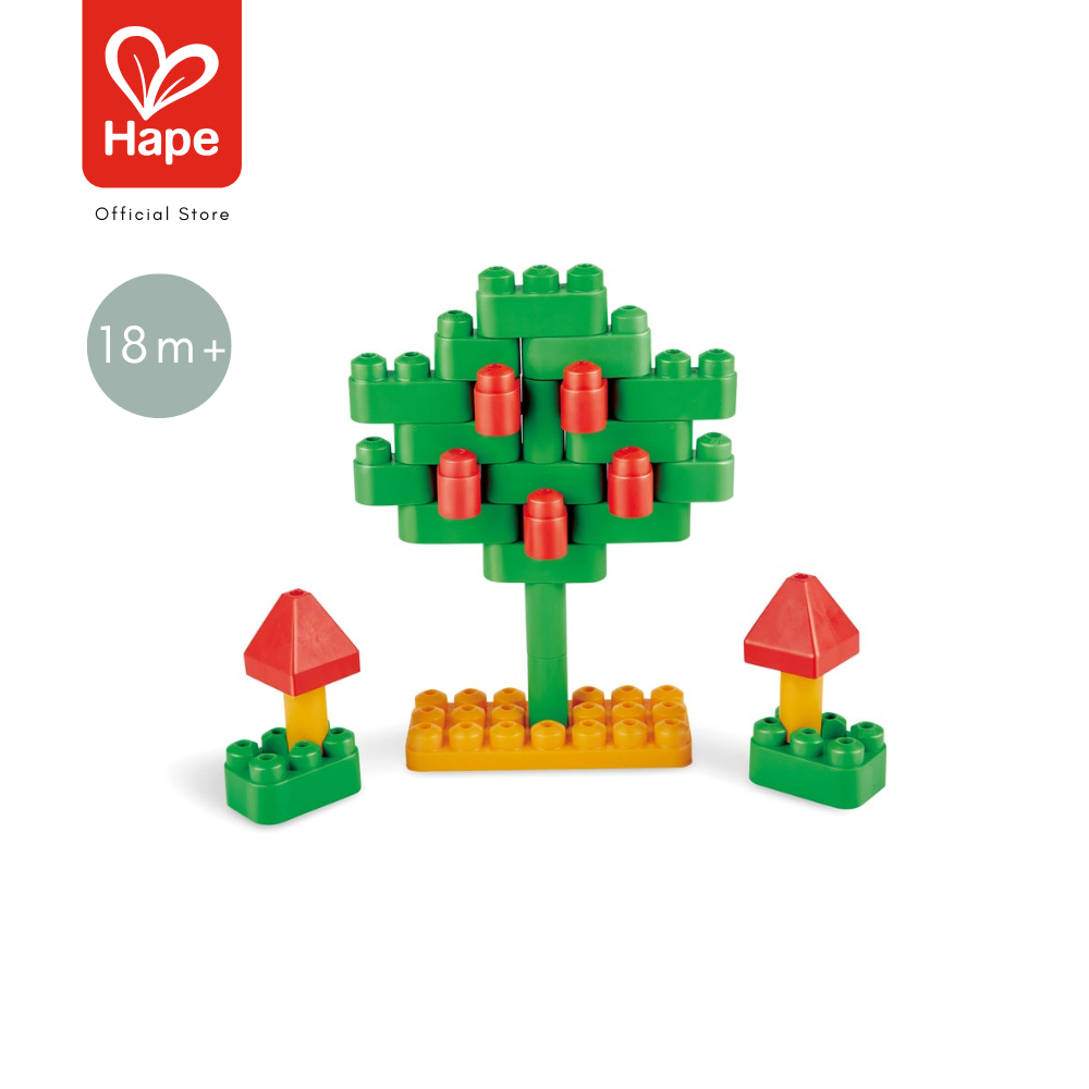 Hape - 128 Piece Building Block Set ตัวต่อโพลีเอ็ม 128 ชิ้น พร้อมกระปุก 18M+ รูปที่ 6