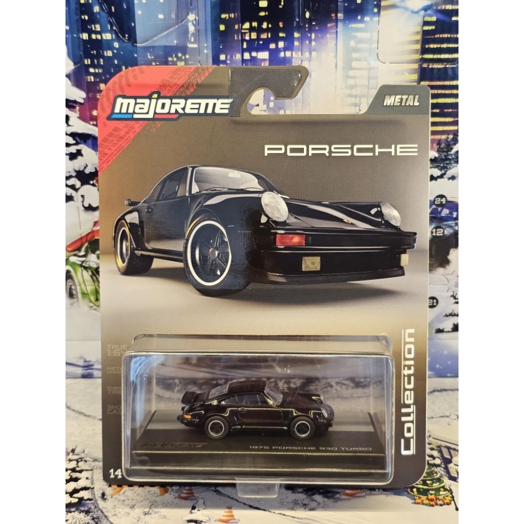 โมเดลรถของเล่น Majorette Porsche 930 Turbo สีดำ