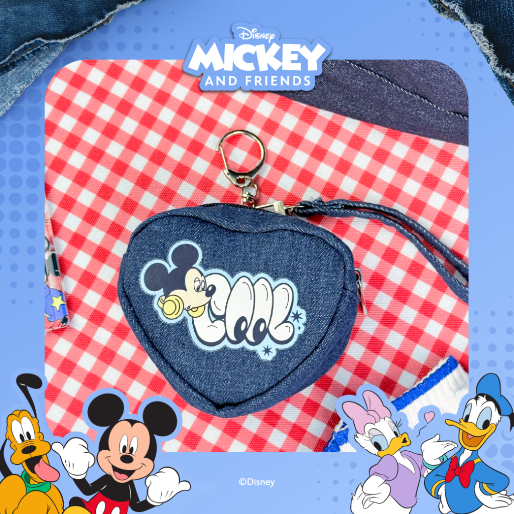 UNO พวงกุญแจกระเป๋าสตางค์ Mickey&Friends ลิขสิทธิ์แท้